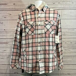 Rip Curl Red and White Casual Button Down Shirt